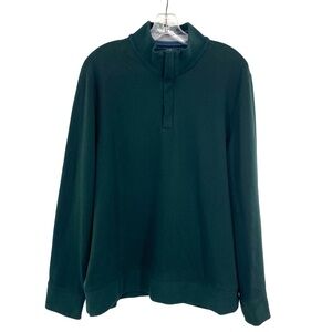 Untuckit Corral Quarter Zip Pullover Sweatshirt Forrest Green Size XL